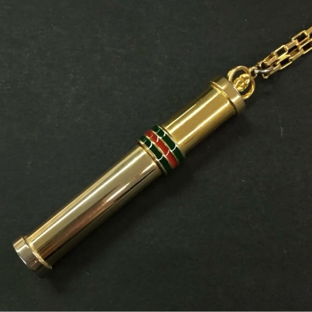 Vintage GUCCI Perfume Bottle Pendant Necklace Sherry Line EXCELLENT Condition π - Picture 3 of 8